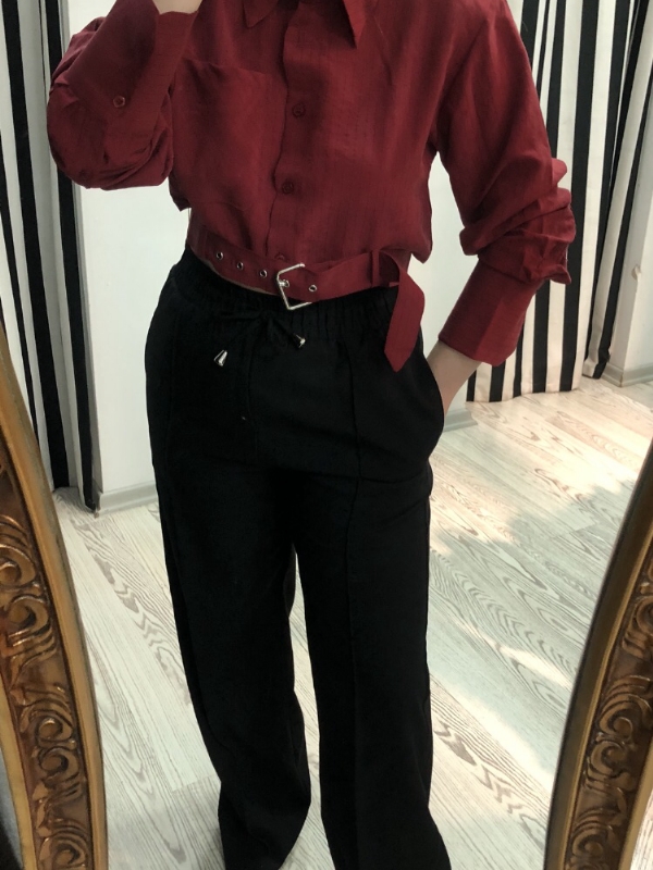 BORDO ZGL KEMERL CROP GMLEK