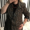 LEOPAR KAE DOKULU BLAZER CEKET