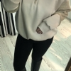 PELU DETAYLI YARIM FERMUARLI SWEAT
